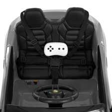 Детский электромобиль M 6314EBLR-11 Porsche серый с кожаным сиденьем фото 11