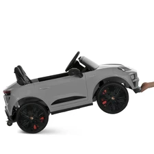 Детский электромобиль M 6314EBLR-11 Porsche серый с кожаным сиденьем фото 41