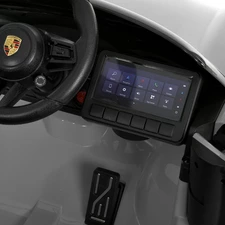 Детский электромобиль M 6314EBLR-11 Porsche серый с кожаным сиденьем фото 92