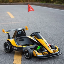 Детский электрокарт M 6322EBLR-6 желтый с пультом управления фото 14