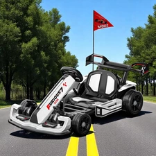 Детский электрокарт M 6148EL-1(24V) белый с двумя моторами по 150 Вт фото 41