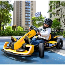 Детский электрокарт M 6148EL-6(24V) желтый с двумя моторами по 150 Вт купить