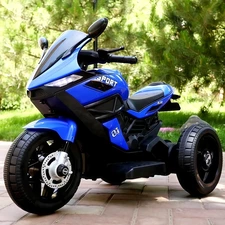 Детский мотоцикл M 4454ELR-4 синий с пультом