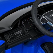 Детский электромобиль M 4938EBLR-4 синий Audi с кожаным сиденьем фото 92