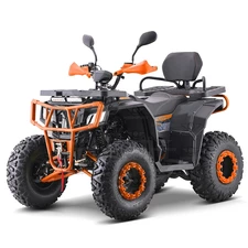 Бензиновый квадроцикл AT200L-2-7 черно-оранжевый с фаркопом