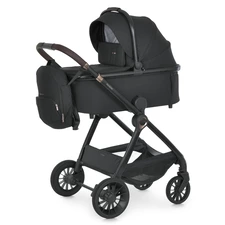 Универсальная коляска El Camino Riviera ME 1183 Black черная 2 в 1 люлька + блок