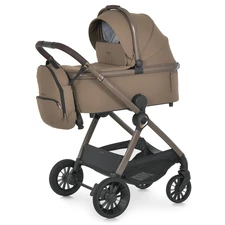 Универсальная коляска El Camino Riviera ME 1183 Hot Chocolate коричневая 2 в 1 люлька + блок