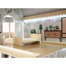 Деревянный кукольный домик MD 1426 с тремя этажами фото 14