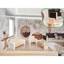 Деревянный кукольный домик MD 1426 с тремя этажами фото 41