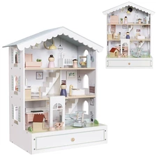 Деревянный кукольный домик MD 1427 с тремя этажами