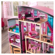 Деревянный кукольный домик MD 1430 с четырьмя этажами фото 37