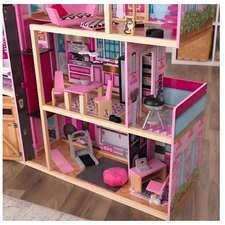 Деревянный кукольный домик MD 1430 с четырьмя этажами фото 86