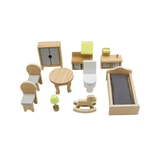 Деревянный кукольный домик MD 1669 с тремя этажами фото 54