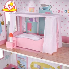 Деревянный кукольный домик MD 1670 с тремя этажами фото 14