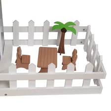 Деревянный кукольный домик MD 1670 с тремя этажами фото 37