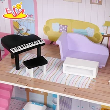 Деревянный кукольный домик MD 1670 с тремя этажами фото 41