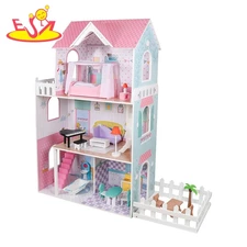 Деревянный кукольный домик MD 1670 с тремя этажами фото 63