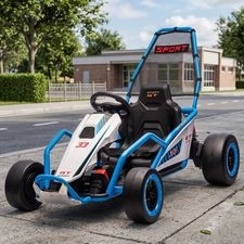 Детский электрокарт M 6374EL-4(24V) синий два мотора по 200W