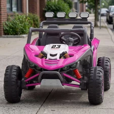 Детский электромобиль M 6373EBLR-8(24V) двухместный багги розовый купить