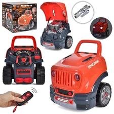 Детский автотренажер 008-979 кабина на колесах с пультом