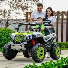 Двухместный детский электромобиль M 6349EBLR-5(24V) зеленый багги с EVA колесами фото 14