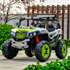 Двухместный детский электромобиль M 6349EBLR-5(24V) зеленый багги с EVA колесами купить