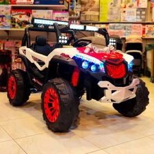 Двухместный детский электромобиль M 6349EBLR-7(24V) оранжевый багги с EVA колесами фото 54