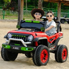 Двухместный детский электромобиль M 6350EBLR-3(24V) красный с мягким сиденьем фото 41