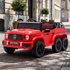 Детский электромобиль M 6344EBLR-3 Mercedes красный с шестью колесами