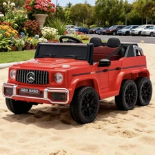 Детский электромобиль M 6344EBLR-3 Mercedes красный с шестью колесами купить