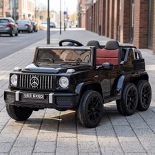Детский электромобиль M 6344EBLRS-2 Mercedes черный с шестью колесами фото 14