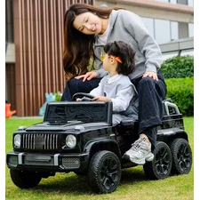 Детский электромобиль M 6344EBLRS-2 Mercedes черный с шестью колесами купить