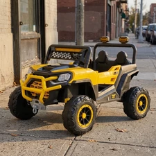 Детский электромобиль M 6324EBLR-6 багги желтый с мягким сиденьем