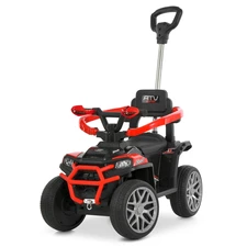Детский квадроцикл M 6323EBLR-3 красный толокар с ручкой