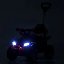 Детский квадроцикл M 6323EBLR-8 розовый толокар с ручкой фото 14