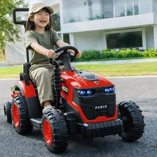 Детский трактор M 6269EBLR-3 красный 3 в 1 электромобиль - толокар