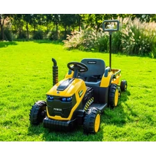 Детский трактор M 6269EBLR-6 желтый 3 в 1 электромобиль - толокар фото 41