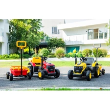 Детский трактор M 6269EBLR-6 желтый 3 в 1 электромобиль - толокар фото 54