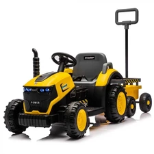 Детский трактор M 6269EBLR-6 желтый 3 в 1 электромобиль - толокар фото 86