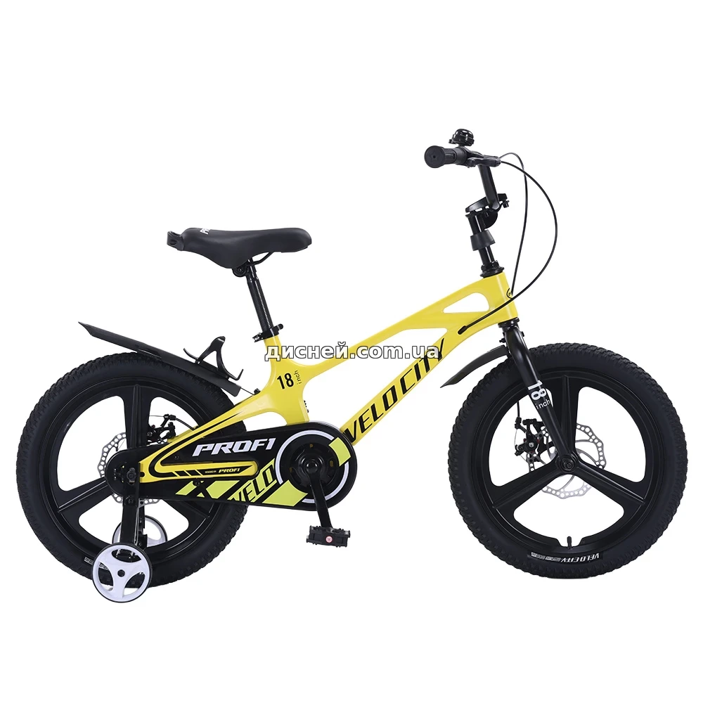 Дитячий велосипед Prof1 Velocity 18д. MB18VCB yellow жовтий з