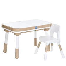 Детский столик M 6320-13 бежевый со стульчиком