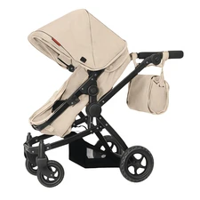 Коляска для куклы Carrello Maestro 9651B Cream кремовая 2 в 1 с сумочкой купить