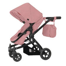 Коляска для куклы Carrello Maestro 9651B Powder pink нежно-розовая 2 в 1 с сумочкой купить