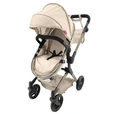 Коляска для куклы Carrello Alfa 9707 Cream кремовая 2 в 1 люлька и блок купить