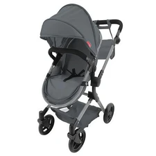 Коляска для куклы Carrello Alfa 9707 Grey серая 2 в 1 люлька и блок купить