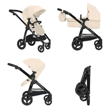Коляска для куклы 2 в 1 Carrello Ultra 9696 Cream кремовая фото 37