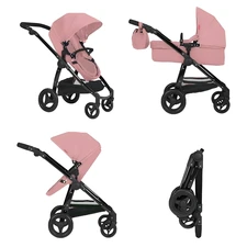 Коляска для куклы 2 в 1 Carrello Ultra 9696 Powder pink нежно-розовая фото 37