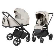 Универсальная коляска Carrello Ultra CRL-6556 Milk Grey светло-серая 2 в 1 люлька и блок фото 14