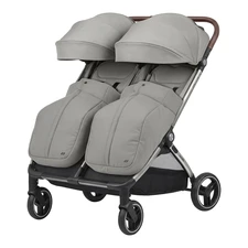 Прогулочная коляска Carrello Link CRL-6533 Cliff Grey серая двухместная фото 14