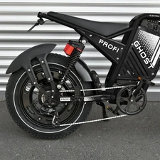 Электрофэтбайк Prof1 Ghost 20д. GS-2001 черный с мотором мощностью 1000W фото 54